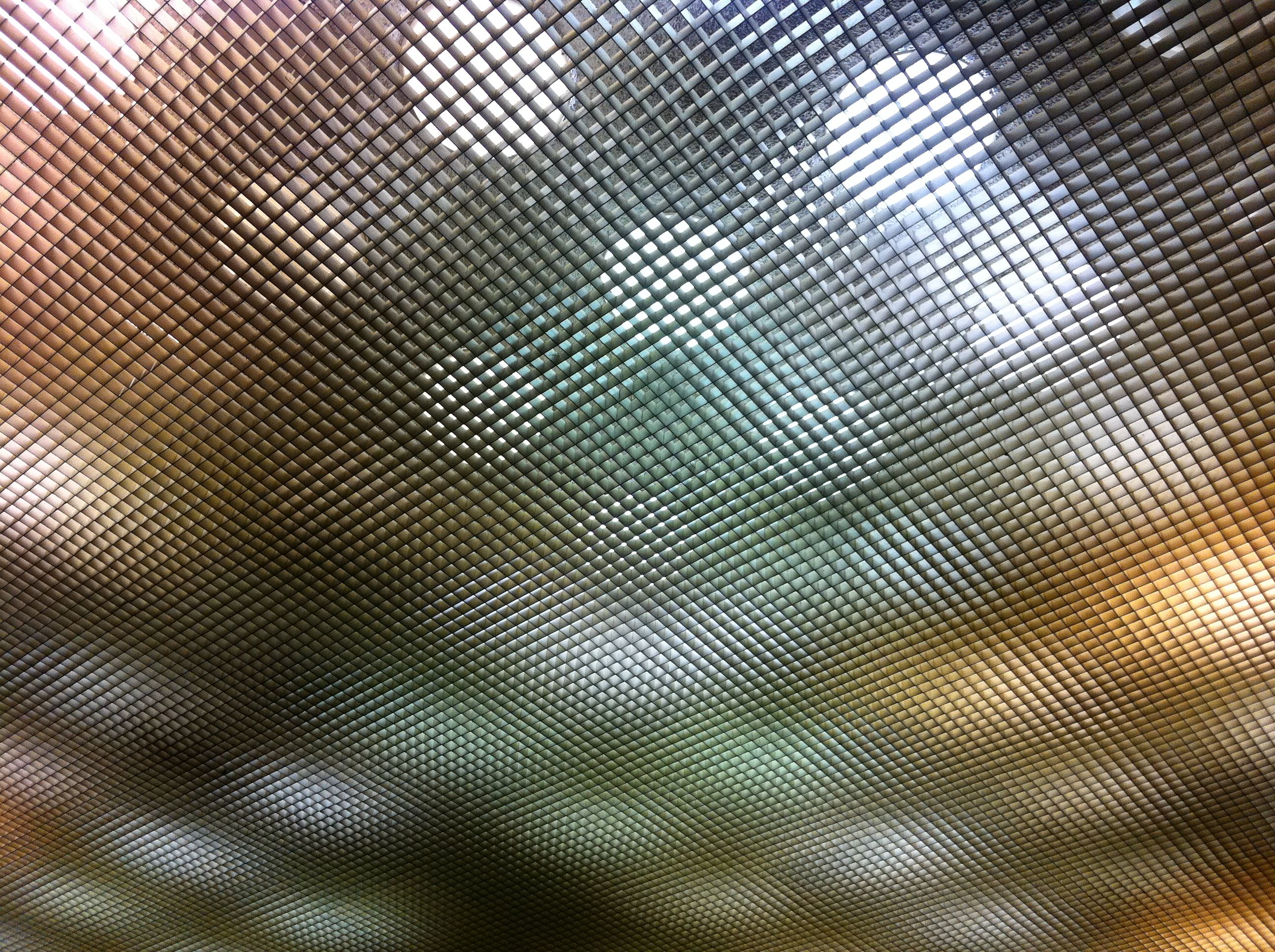 Mosquito screen on sliding patio door with garden view