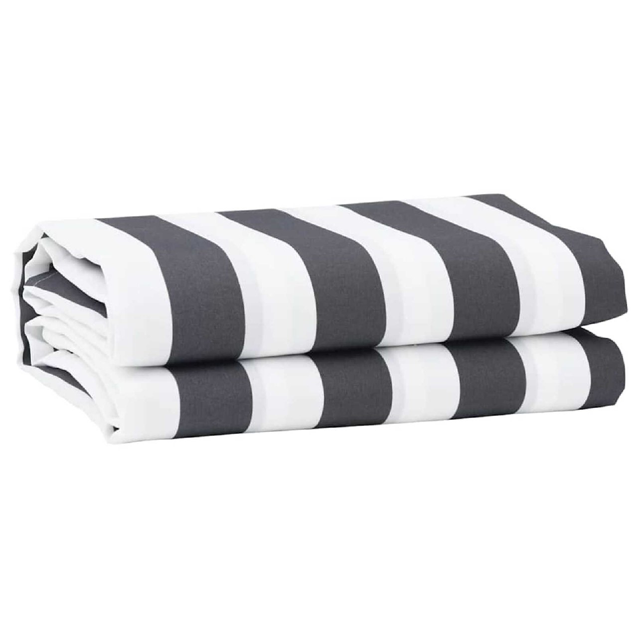 Anthracite and white striped canopy fabric