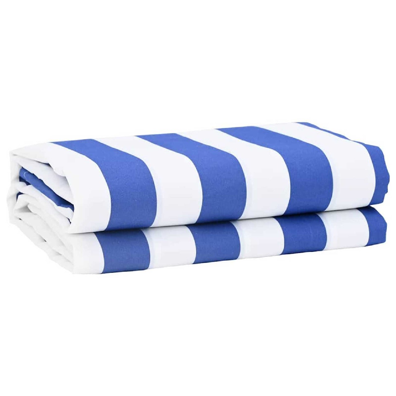 Blue and white striped canopy fabric