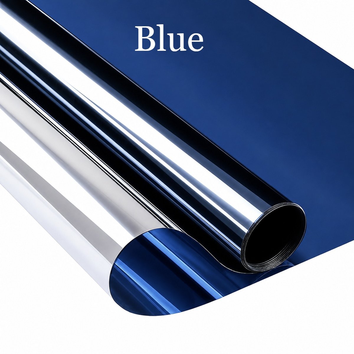 Blue solar control window film sample